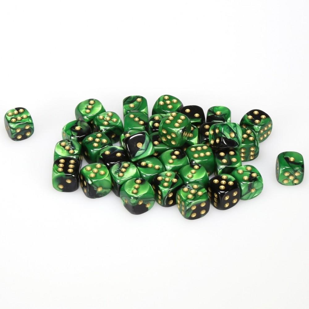 CHESSEX: Gemini Black Green/Gold