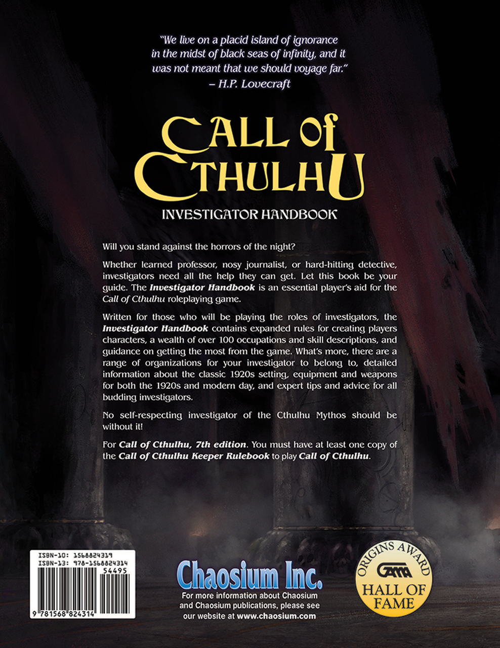 Call of Cthulhu Investigator Handbook - Hardcover-1645875573.jpg