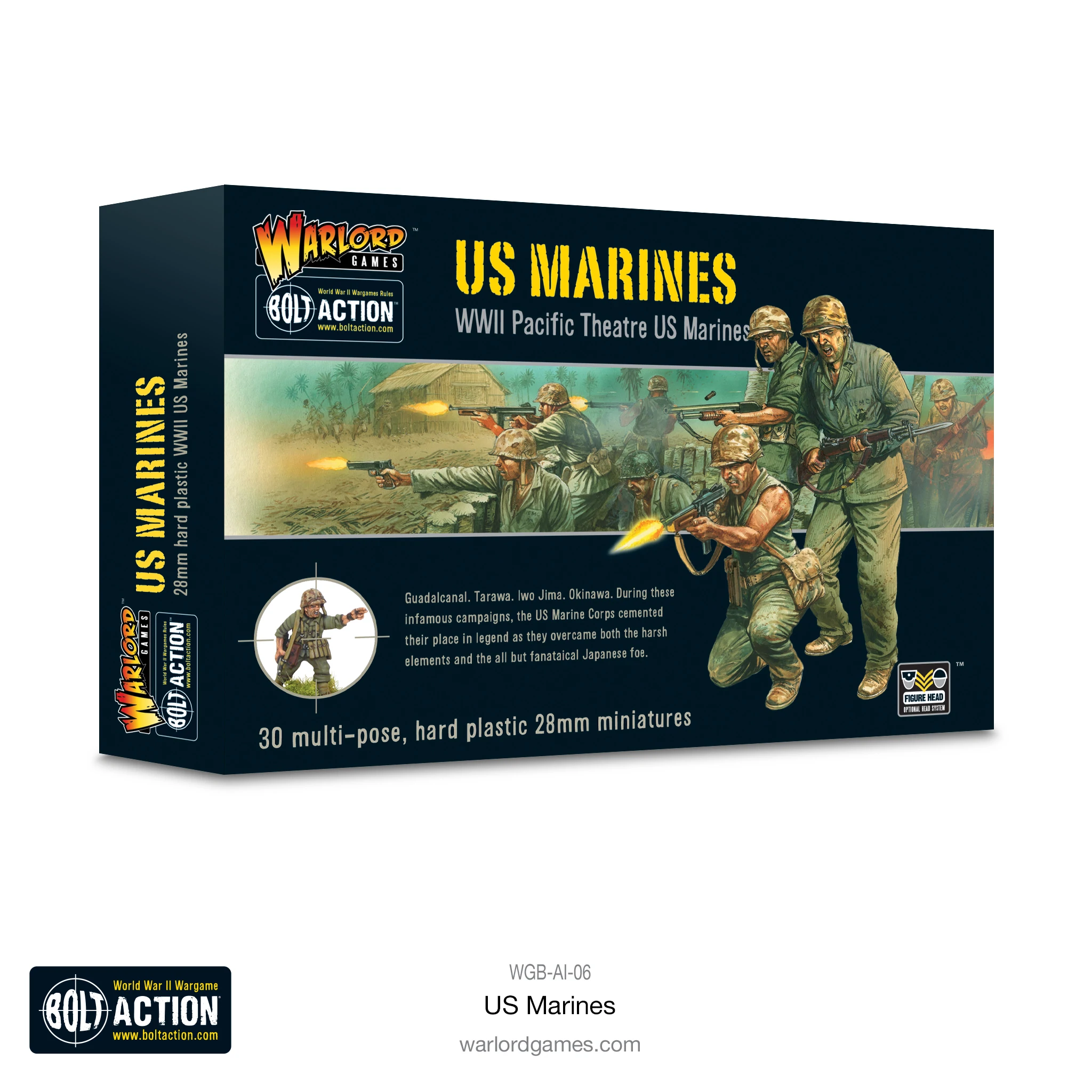 WARLORD GAMES :  US MARINES PLASTIC BOX SET