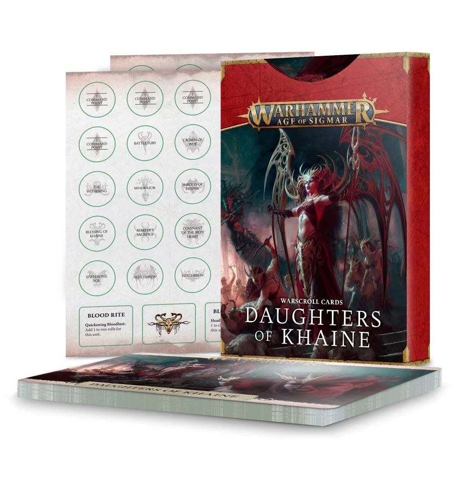 [GW] WARSCROLL CARDS: DAUGHTERS OF KHAINE ENG