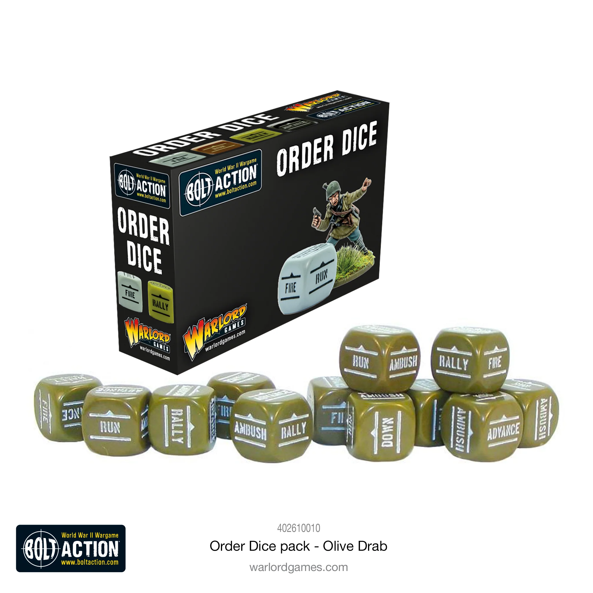 Bolt Action: Orders Dice pack - Green