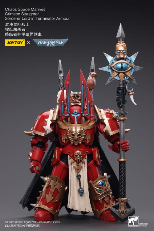 [JOYTOY] Chaos Space Marines Crimson Slaughter Sorcerer Lord in Terminator Armour JT6816