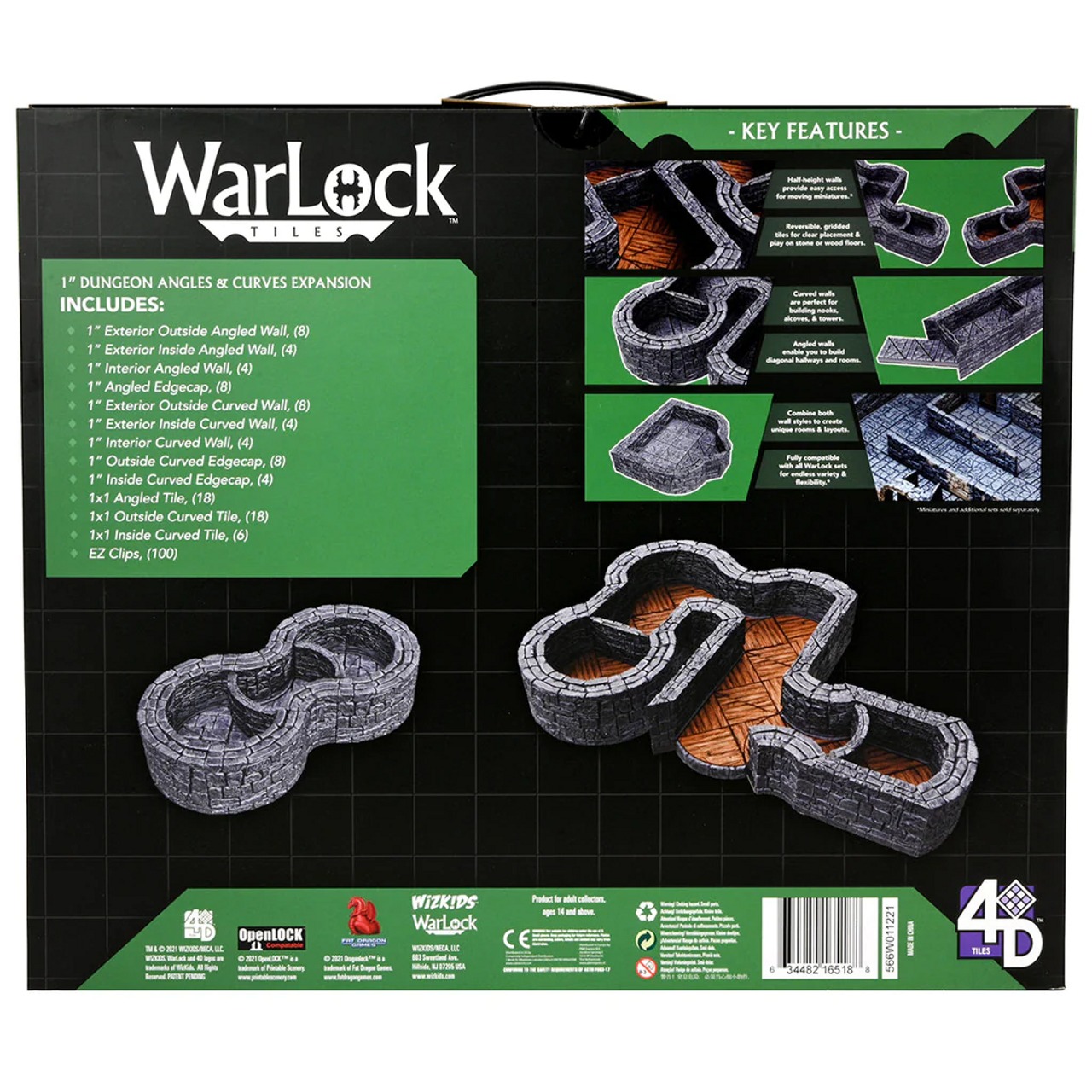 WizKids Dungeons & Dragons WarLock Tiles Expansion Pack 1 in Dungeon Angles & Curves-1701933466.jpg