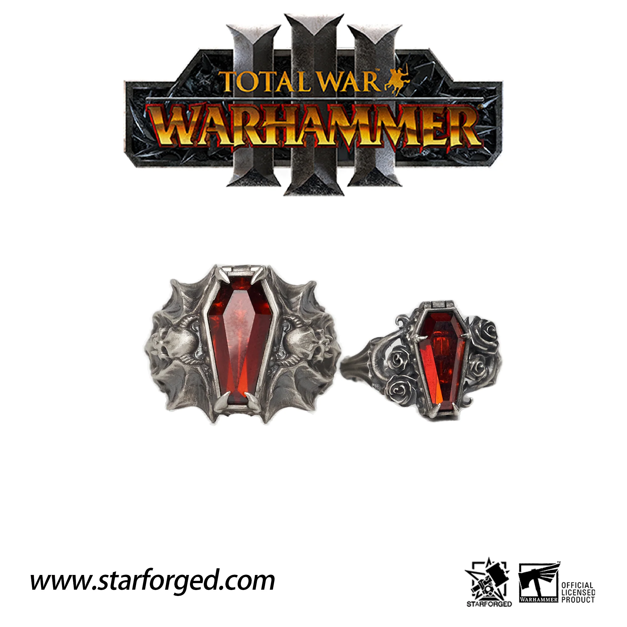 {STARFORGED} Rings of Immortal Oath Total War Warhammer III Isabella & Vlad Couple's Ring Starforged