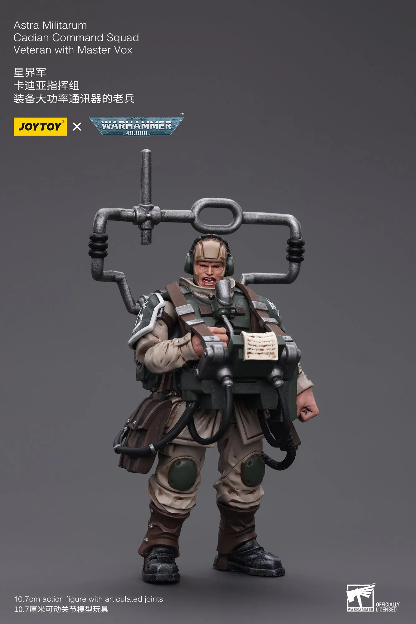[JoyToy] Astra Militarum Cadian Command Squad Veteran With Master Vox JT7912