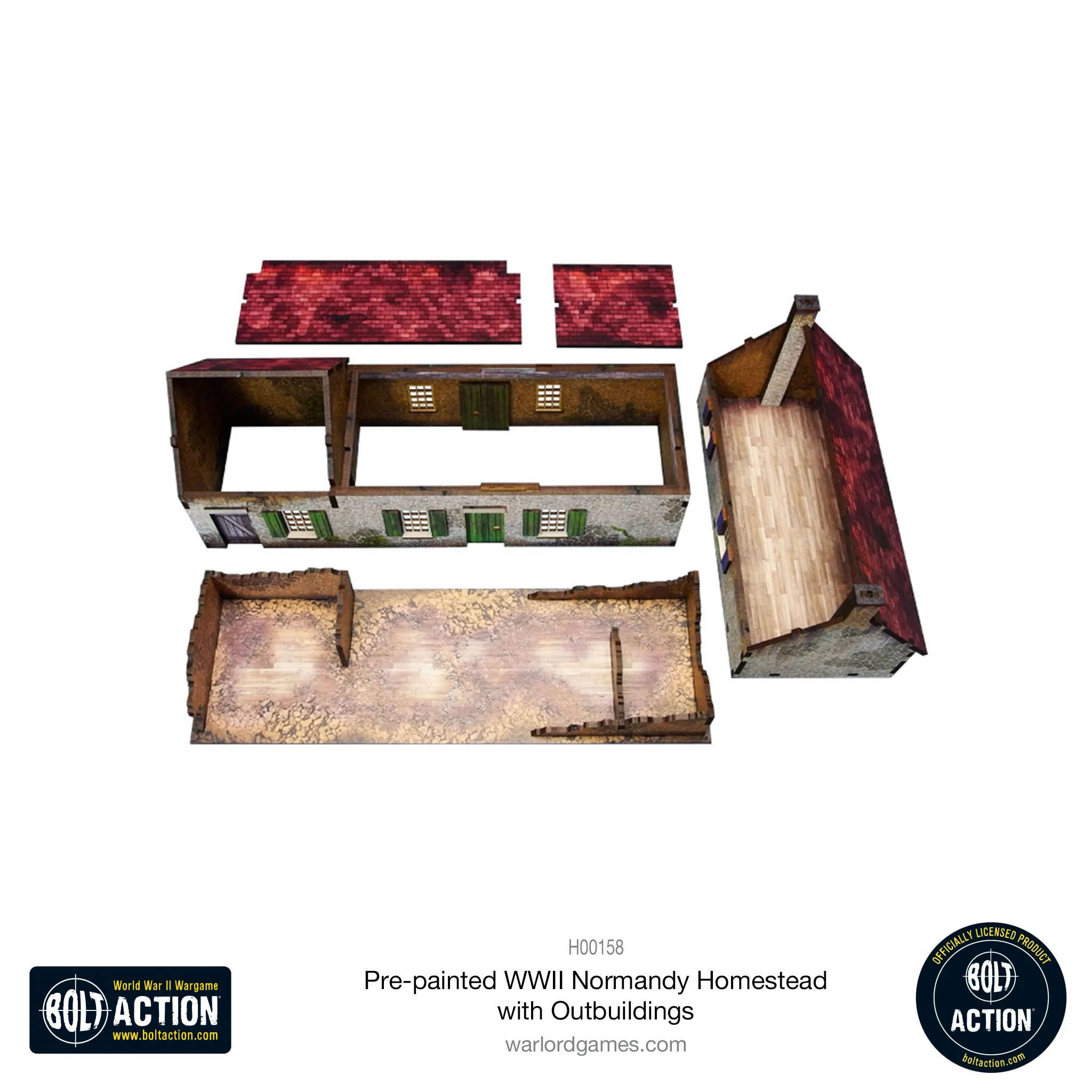 Bolt Action: Pre-painted WWII Normandy Homestead with Outbuildings-1711115799-Kgl9w.webp