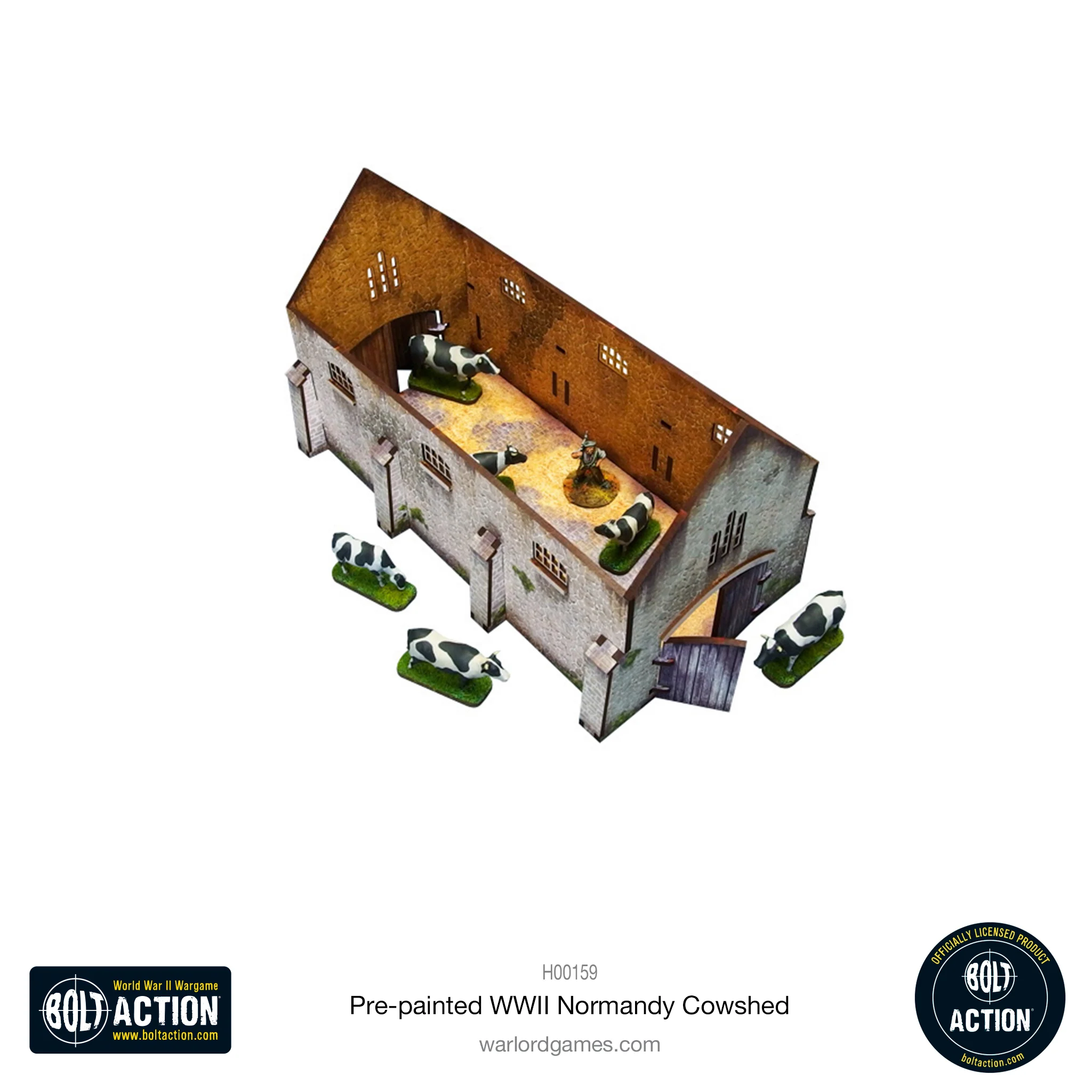 Bolt Action: Pre-painted WWII Normandy Cowshed-1711116072-nyemq.webp