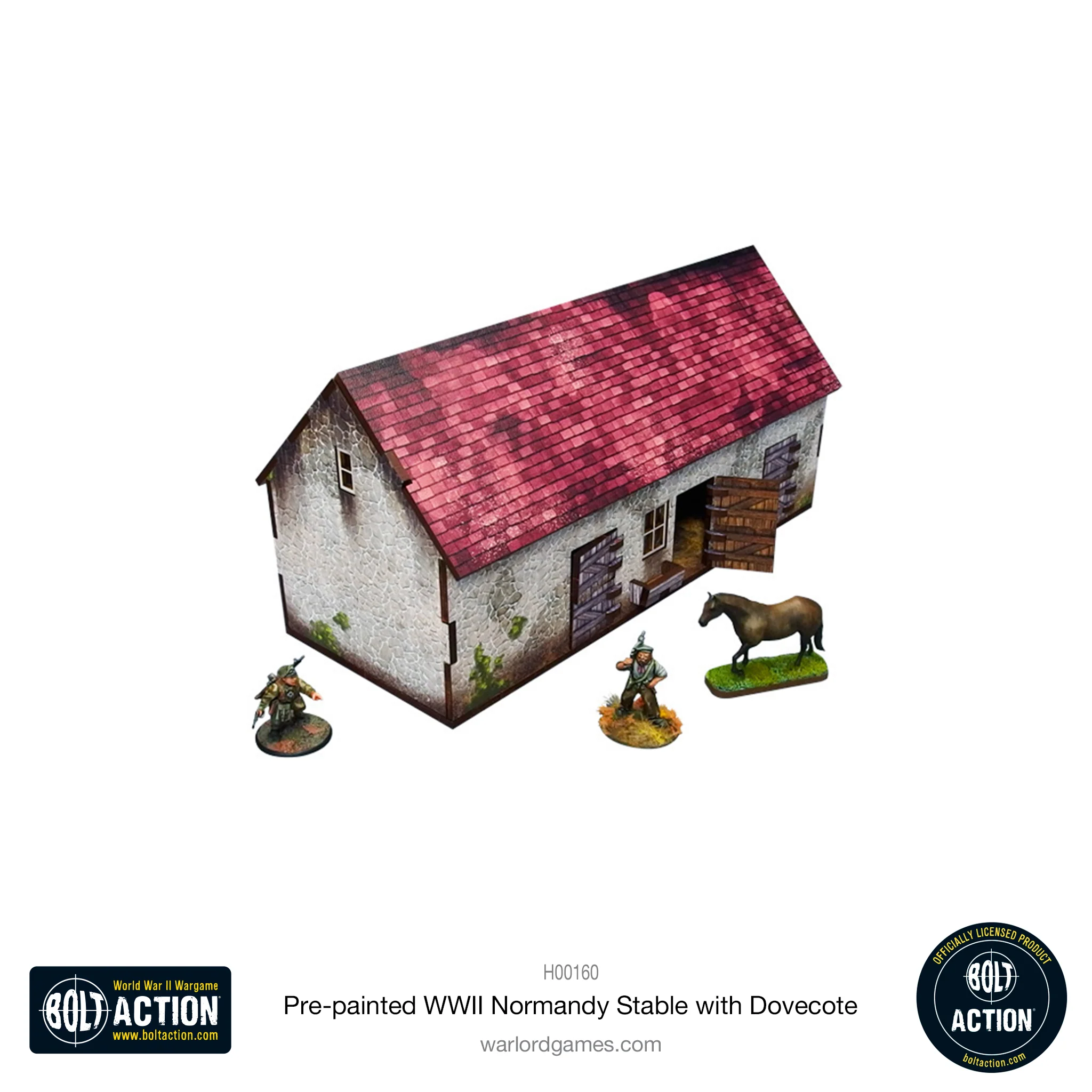 Bolt Action: Pre-Painted WWII Normandy Stable With Dovecote-1711116372-zVniF.webp