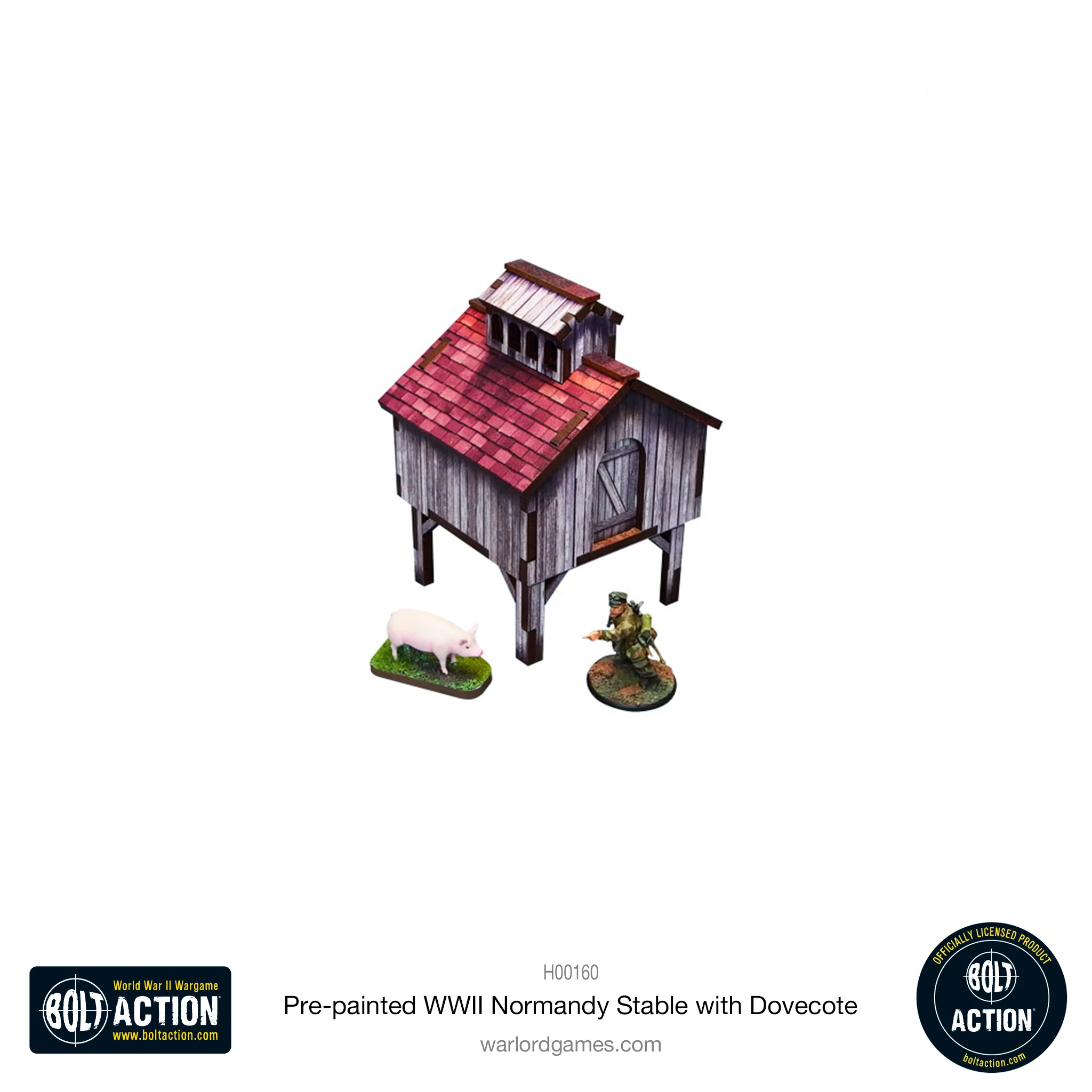 Bolt Action: Pre-Painted WWII Normandy Stable With Dovecote-1711116373-njfyg.webp