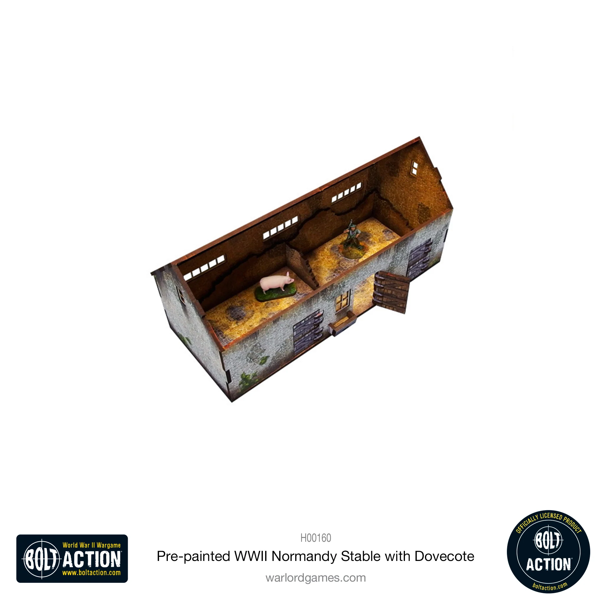 Bolt Action: Pre-Painted WWII Normandy Stable With Dovecote-1711116374-LHID5.webp