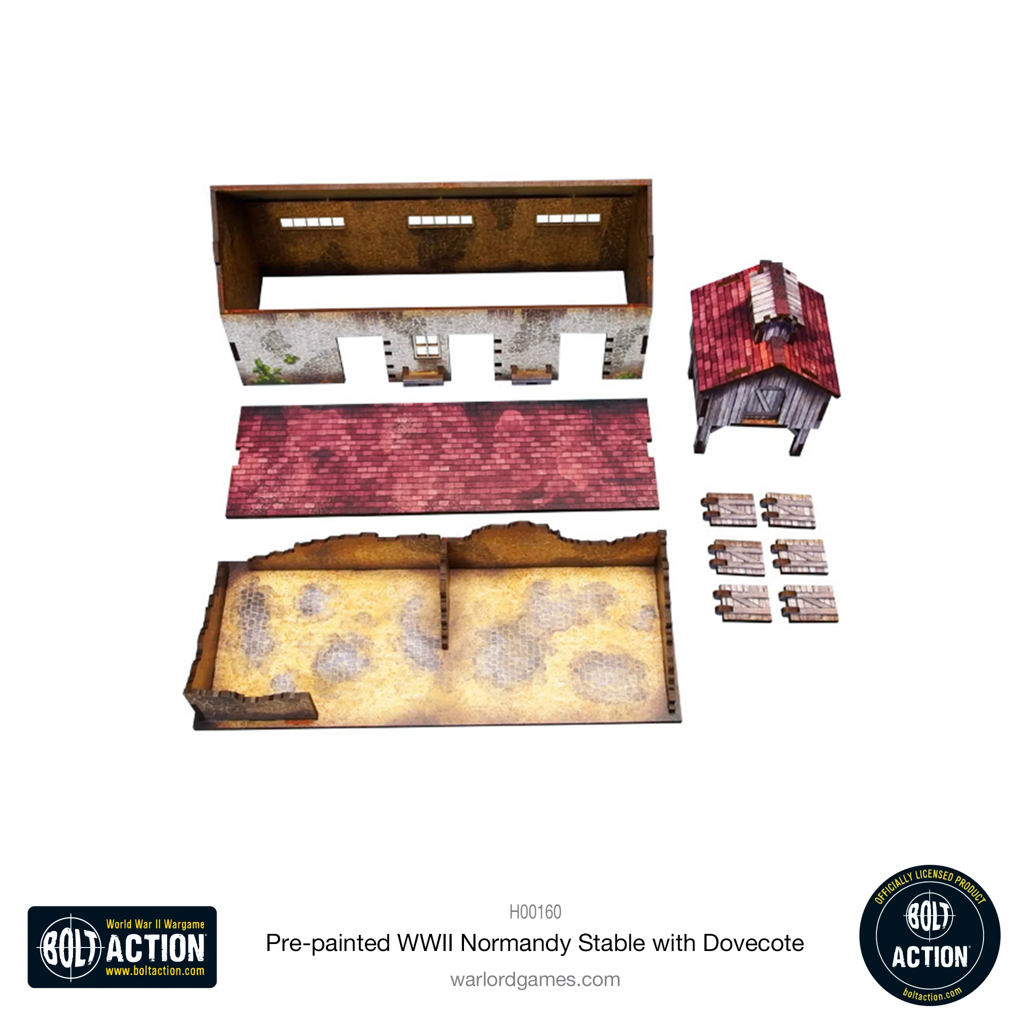 Bolt Action: Pre-Painted WWII Normandy Stable With Dovecote-1711116377-EDzY5.webp