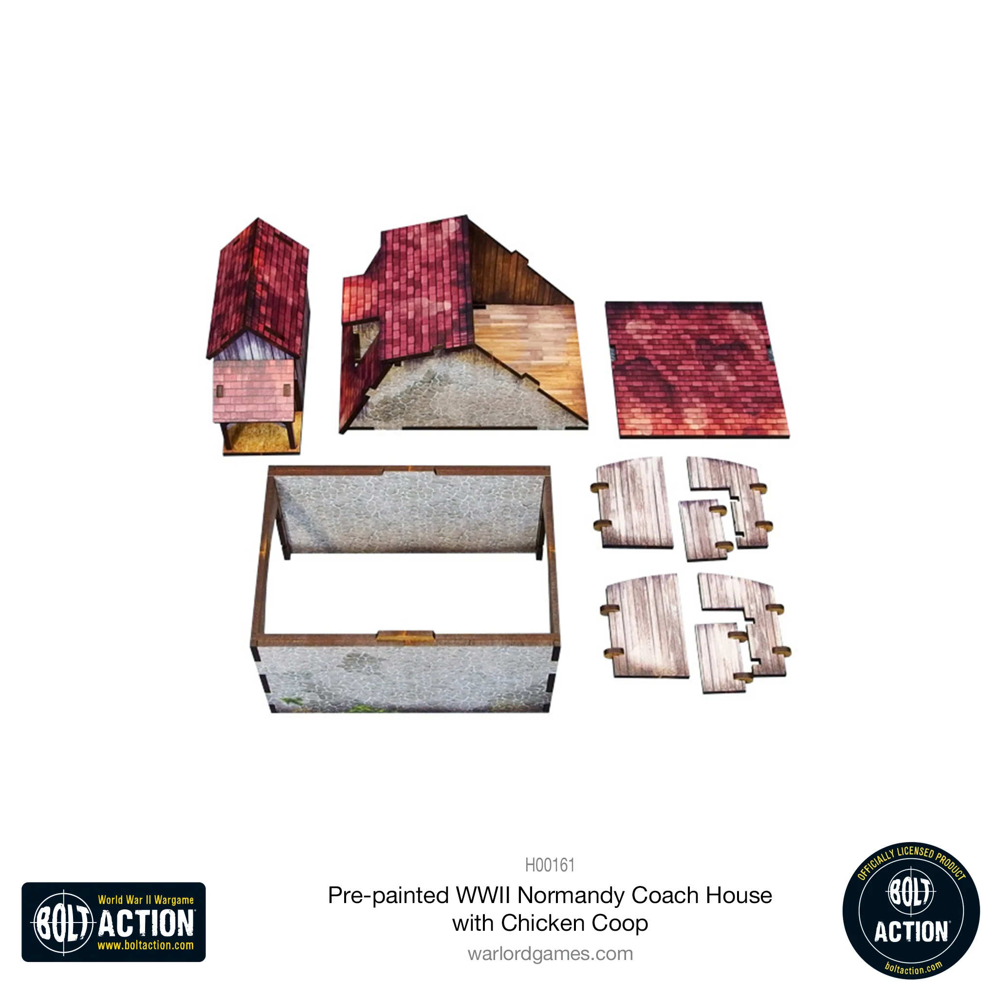 Bolt Action: Pre-Painted WWII Normandy Coach House With Chicken Coop-1711116719-l88H4.webp