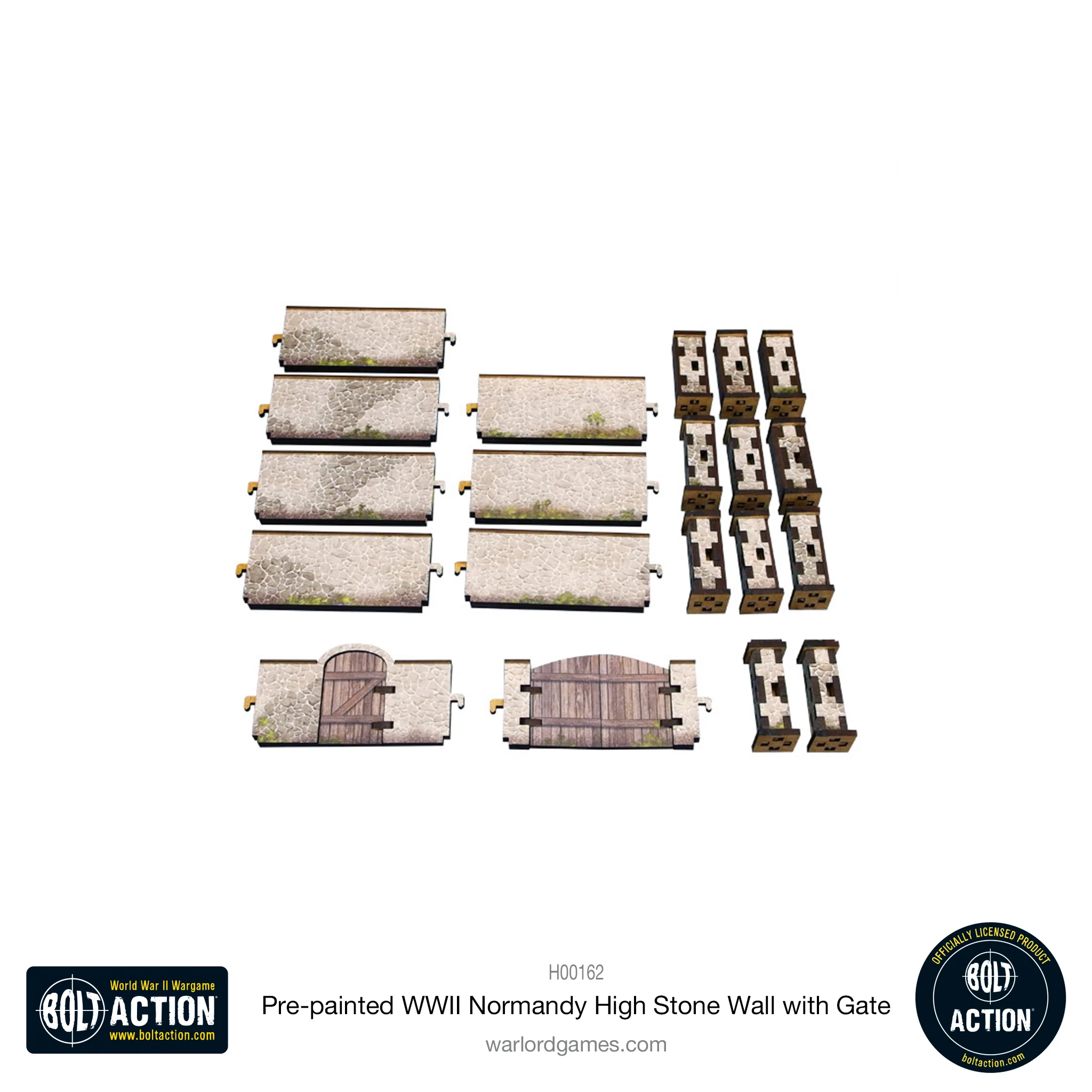 Bolt Action: Pre-Painted WWII Normandy High Stone Wall With Gate-1711116963-2DvRd.webp