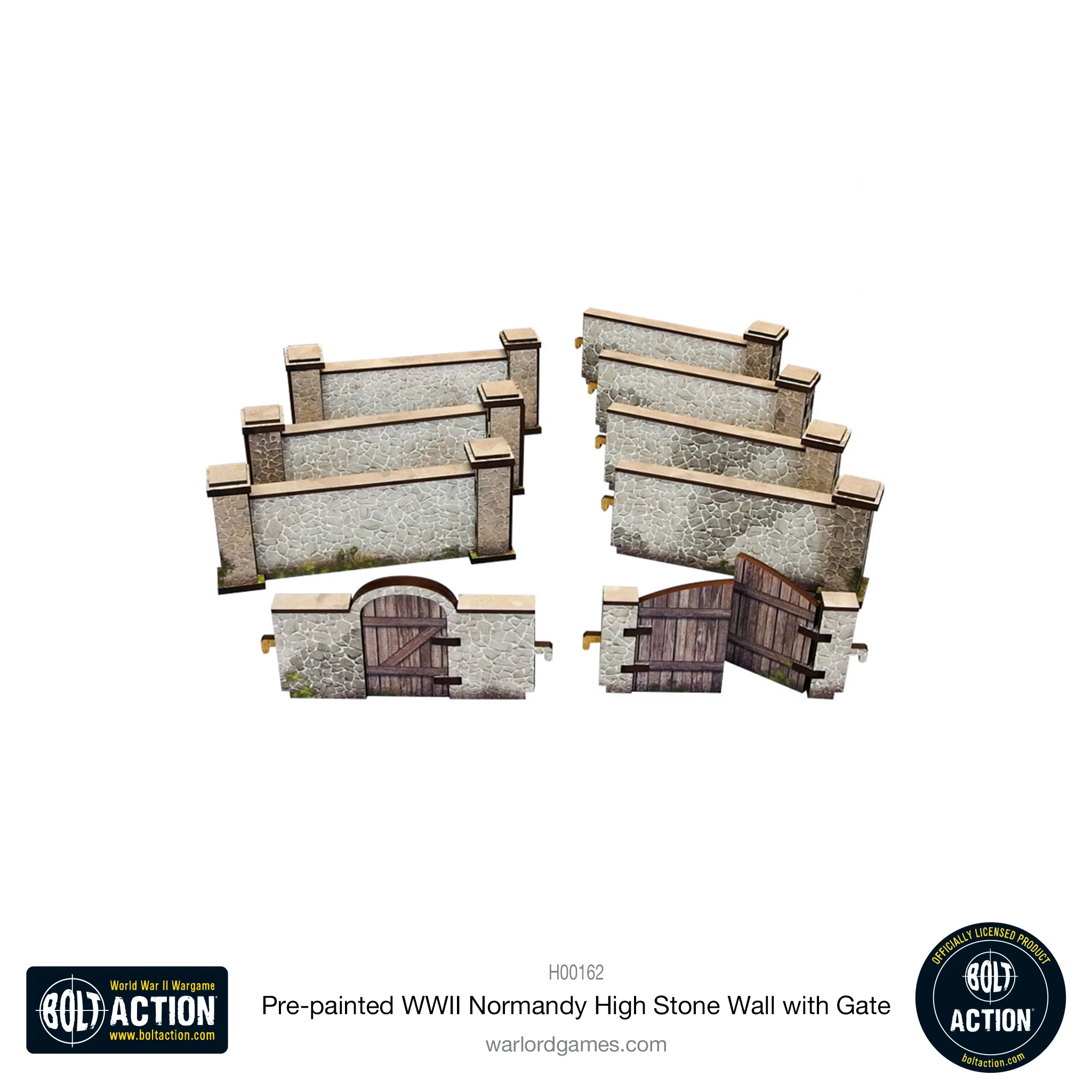 Bolt Action: Pre-Painted WWII Normandy High Stone Wall With Gate-1711116964-NHHFa.webp