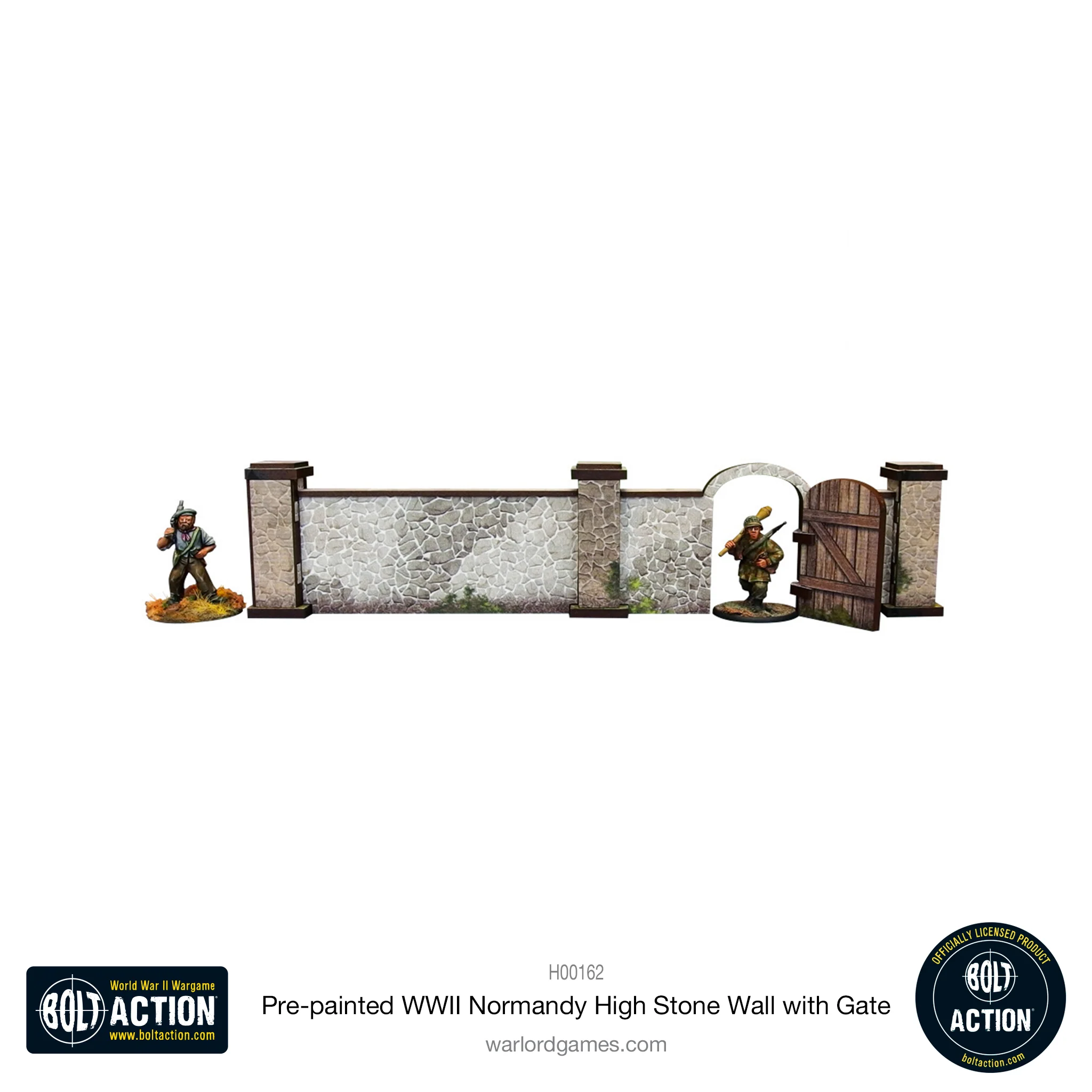 Bolt Action: Pre-Painted WWII Normandy High Stone Wall With Gate-1711116965-WsqpZ.webp