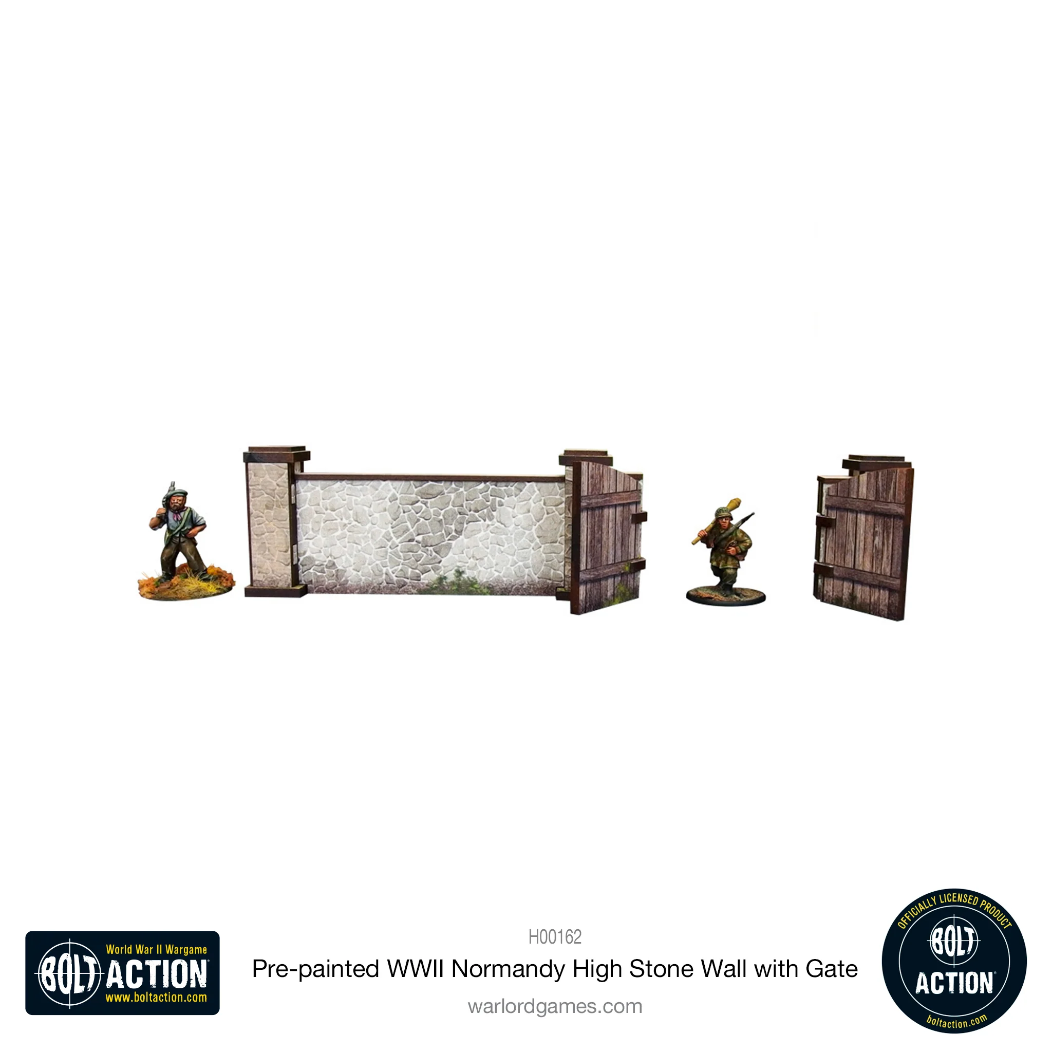 Bolt Action: Pre-Painted WWII Normandy High Stone Wall With Gate-1711116966-QK9Oa.webp