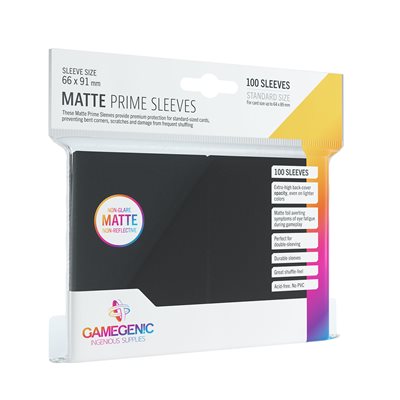 Matte Prime Card Sleeves - Black (100)