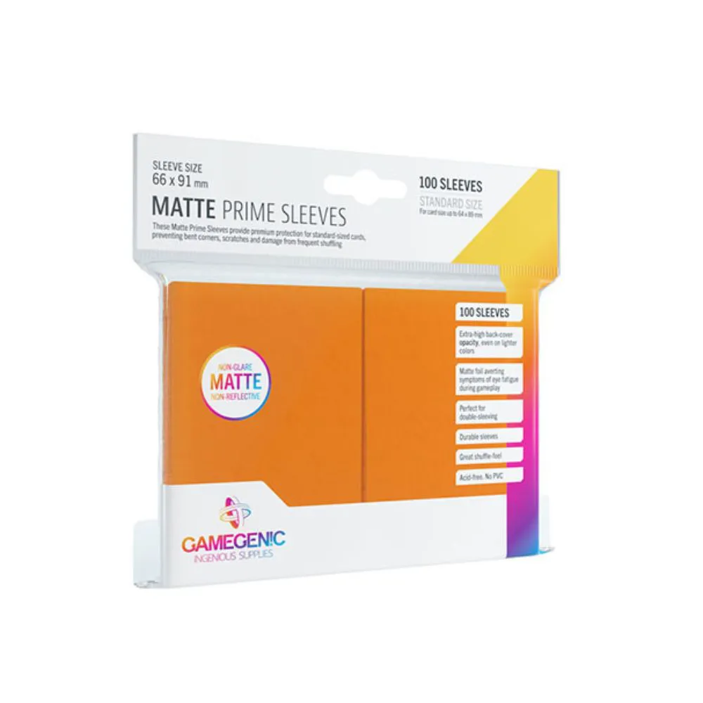 Matte Prime Card Sleeves Orange Standard Gamegenic 100 Count