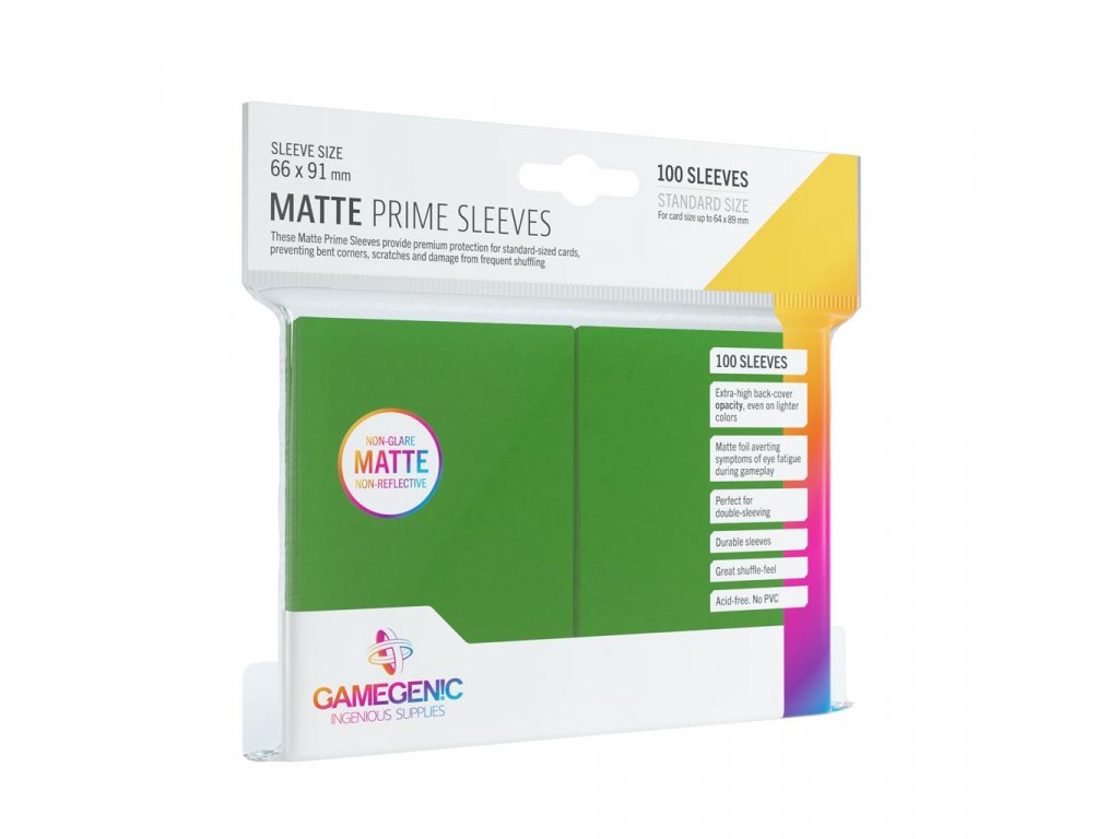 Gamegenic Matte Prime Sleeves - Standard Size (100) - Green