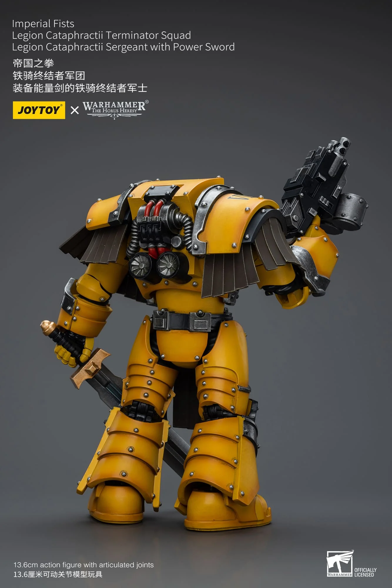 [JOYTOY] Imperial Fists Legion Cataphractii Terminator Squad Legion Cataphractii Sergeant with Power Sword JT9374-1717847604-PWD7H.webp