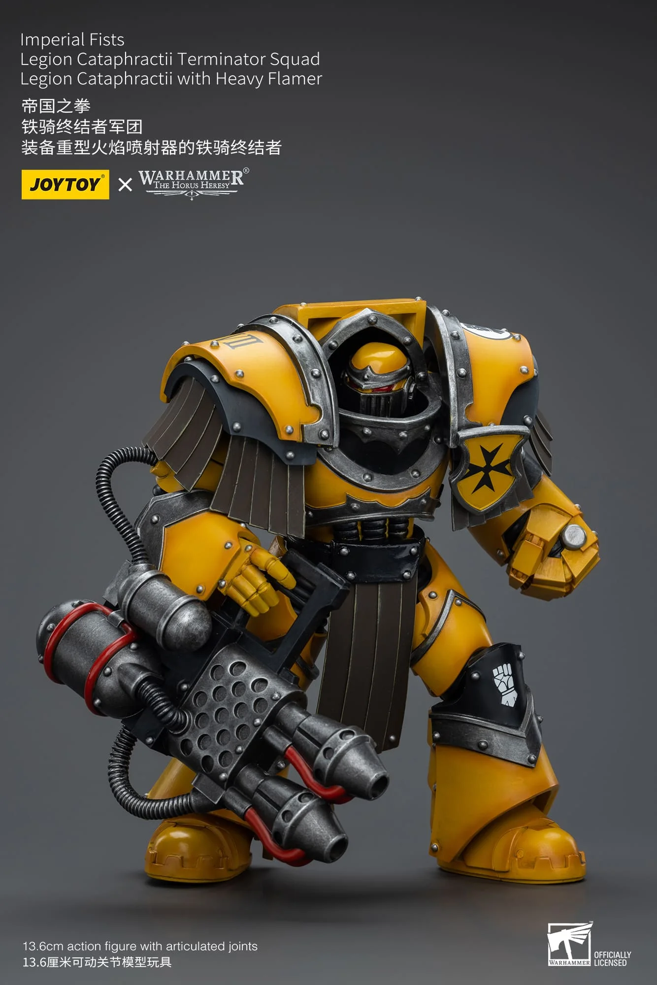 [JOYTOY] Imperial Fists Legion Cataphractii Terminator Squad Legion Cataphractii with Heavy Flamer JT9381-1717847773-ktlbW.webp