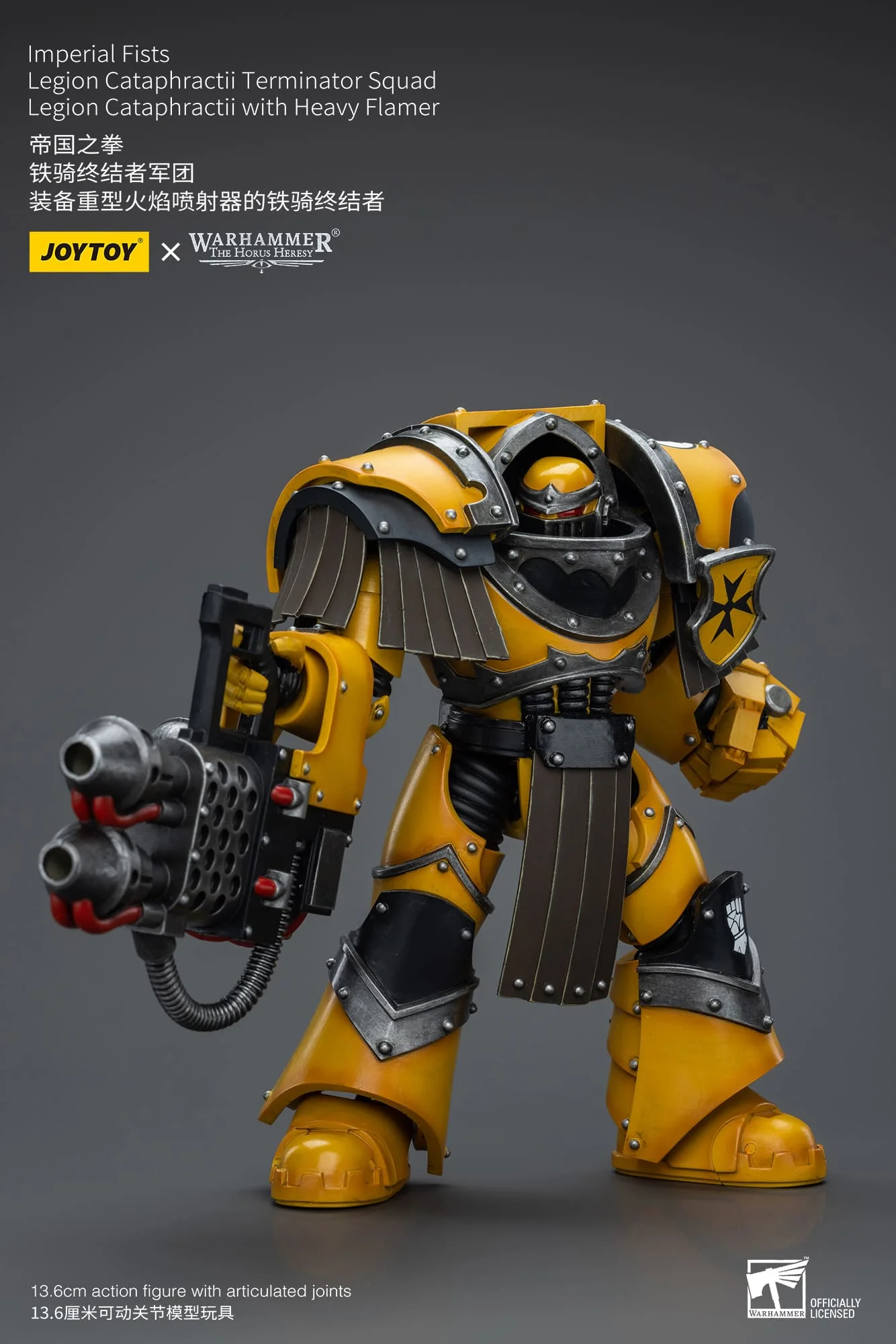 [JOYTOY] Imperial Fists Legion Cataphractii Terminator Squad Legion Cataphractii with Heavy Flamer JT9381-1717847774-qRDba.webp