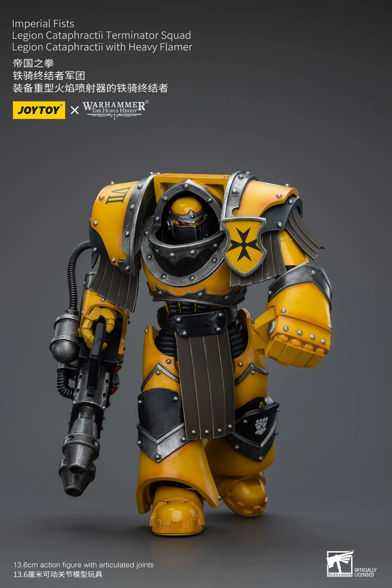 [JOYTOY] Imperial Fists Legion Cataphractii Terminator Squad Legion Cataphractii with Heavy Flamer JT9381-1717847775-CAbPM.webp