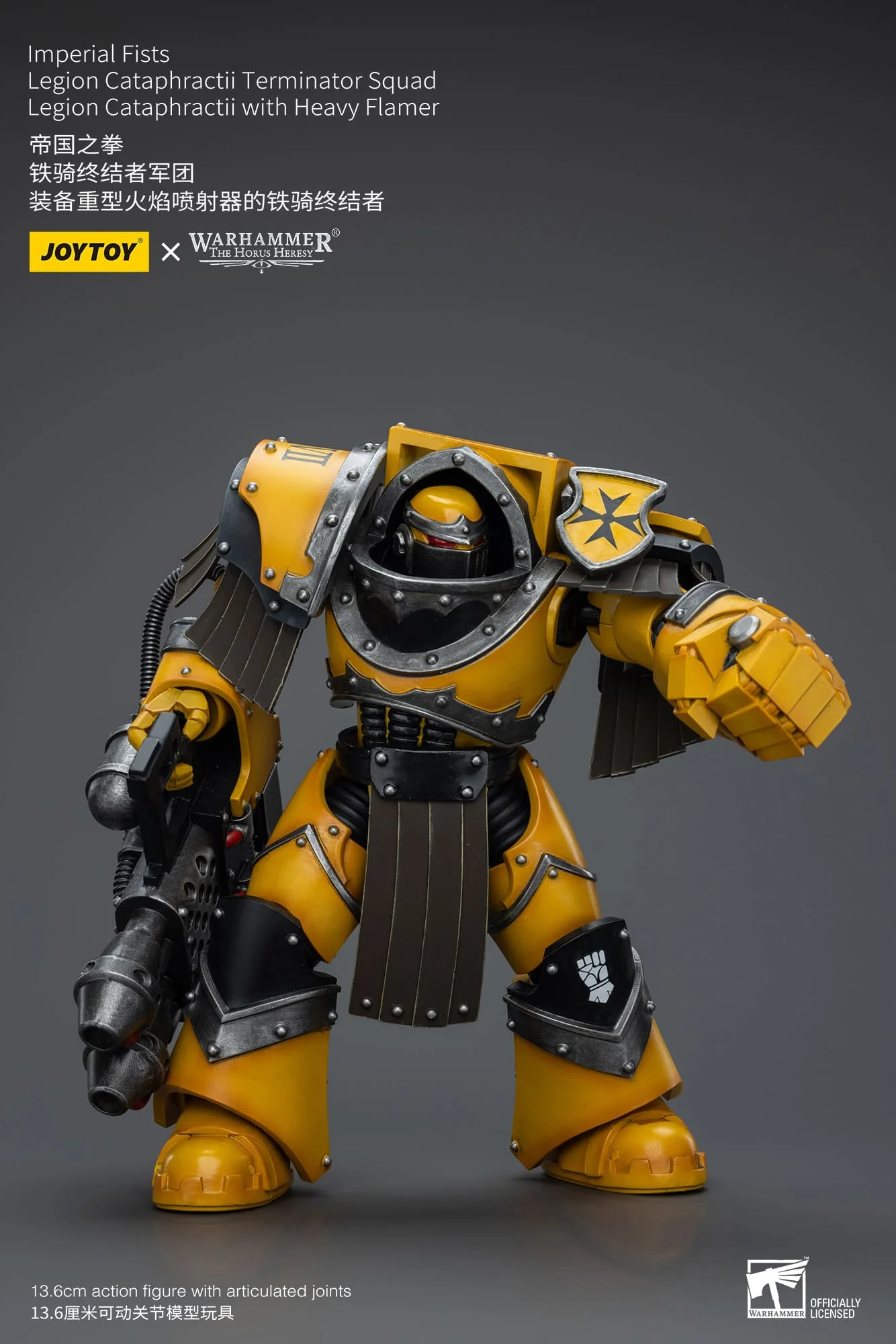 [JOYTOY] Imperial Fists Legion Cataphractii Terminator Squad Legion Cataphractii with Heavy Flamer JT9381-1717847776-JDLT0.webp