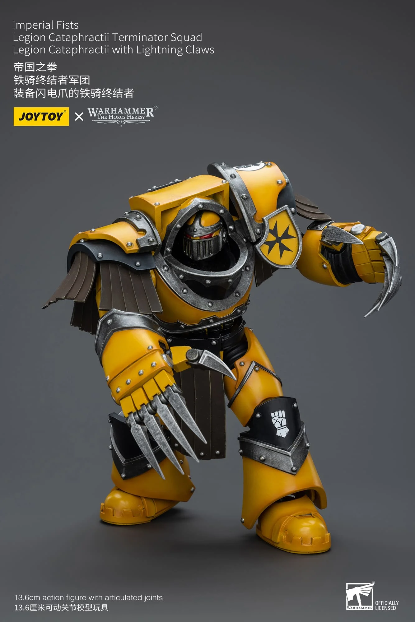 [JOYTOY] Imperial Fists Legion Cataphractii Terminator Squad Legion Cataphractii with Lightning Claws JT9404-1717848176-X4wwQ.webp