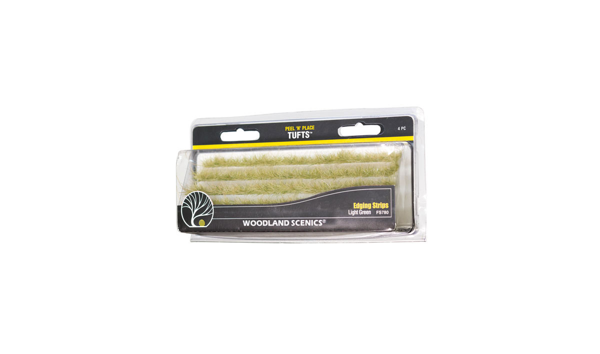 (WOODLAND SCENICS) LIGHT GREEN EDGING STRIPS