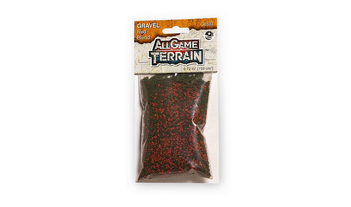 (WOODLAND SCENICS) RED BLEND GRAVEL G6533