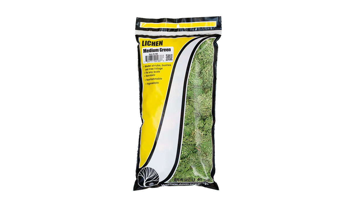 (WOODLAND SCENICS) MEDIUM GREEN LICHEN L163