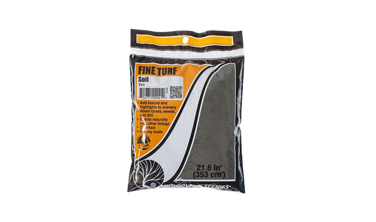 (WOODLAND SCENICS) SOIL FINE TURF (BAG) T41