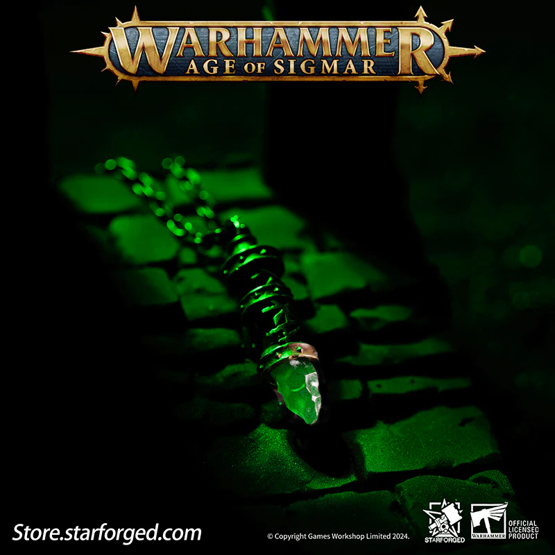 (STARFORGED) Skaven Warpstone Pendant (Steel Chain)-1738350217-FHJW7.webp