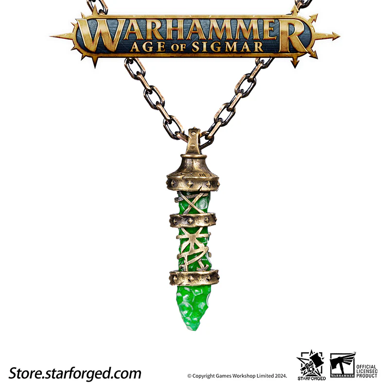 (STARFORGED) Skaven Warpstone Pendant (Steel Chain)-1738350222-oALQD.webp