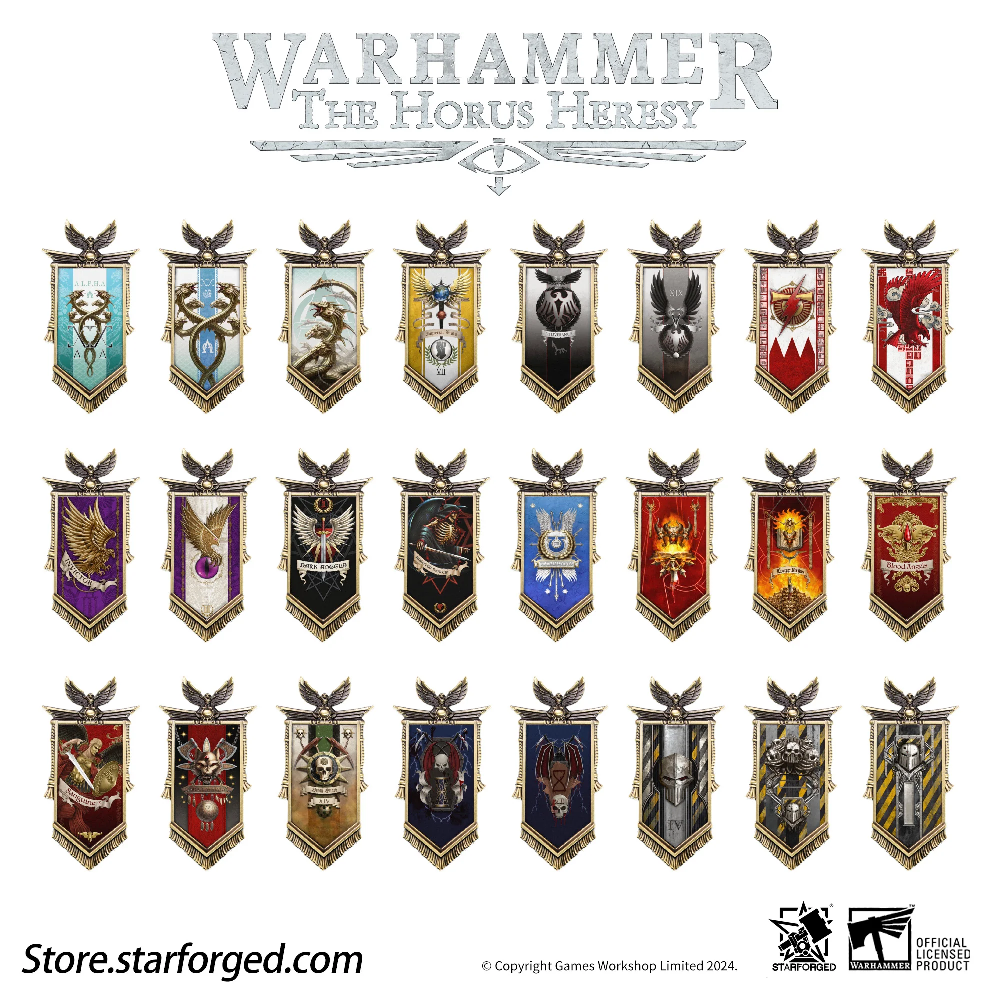 (STARFORGED) The Horus Heresy Legion Banner Magnet: Alpha 3-1738389182-0y8wV.webp