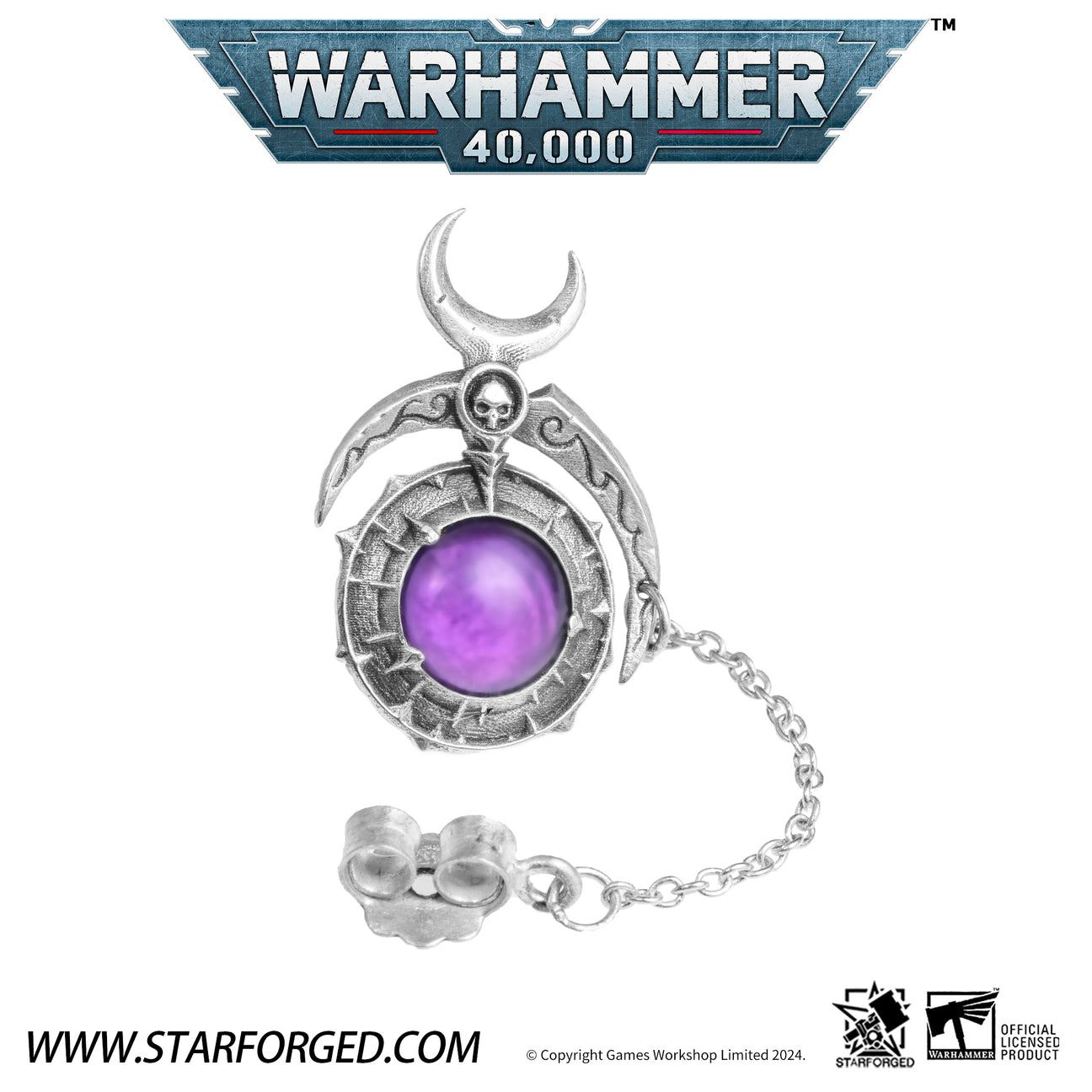 (STARFORGED) Fane of Slaanesh Earring (Sterling Silver)-1738393146-vfvF5.jpg