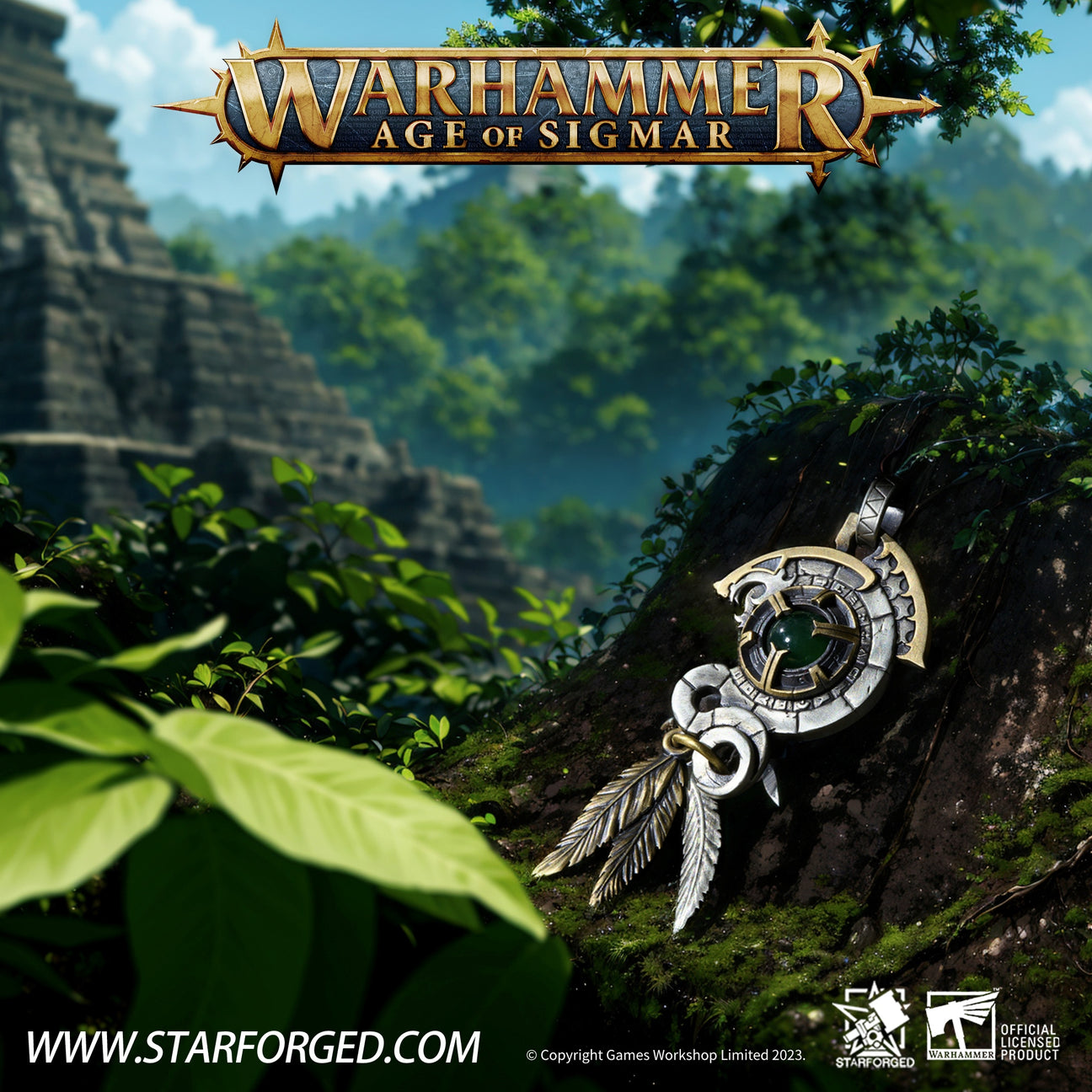 (STARFORGED) Seraphon Astrolith Necklace Silver (leather chain)-1738396024-G6Yvp.jpg