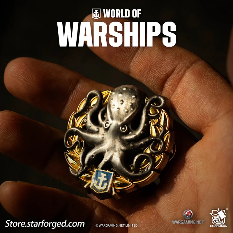 (STARFORGED) World of Warships Achievements Commemorative Pin Brooch Badge -  Kraken Unleashed!-1754137483-IChOs.jpg