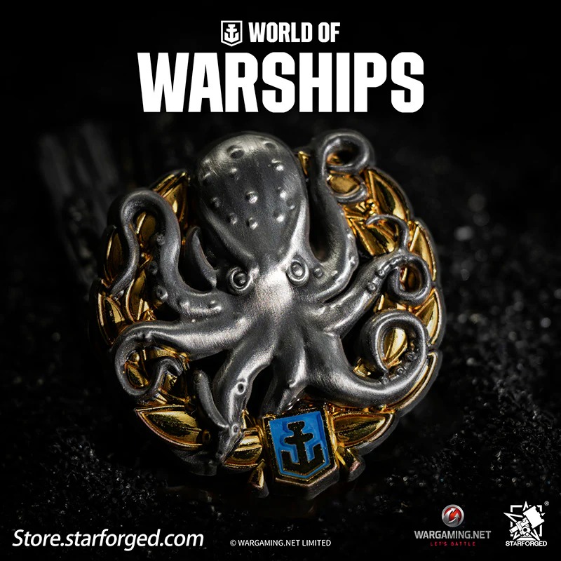 (STARFORGED) World of Warships Achievements Commemorative Pin Brooch Badge -  Kraken Unleashed!-1754137484-YQjTf.jpg
