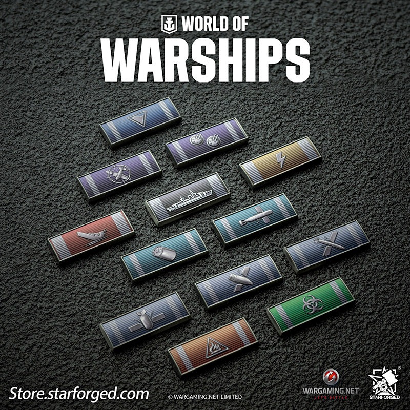 (STARFORGED) World of Warships Commendation Ribbon Game Damage Tokens Fridge Magnets & Pin Brooch -  Destroyed-1754140025-21imT.jpg