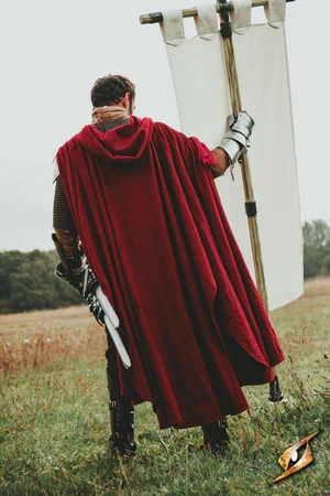 (Epic Armoury) Cape Godfrey Wool - Dark Red - L/XL