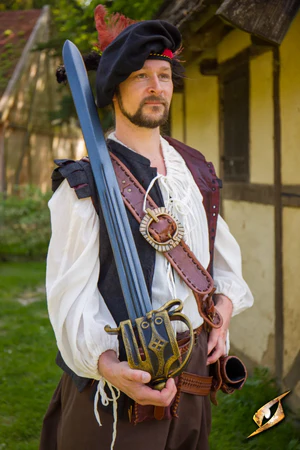 (Epic Armoury) Foam: Broad Sword - Gold/Steel - 100cm-1779880508-HcqTS.webp