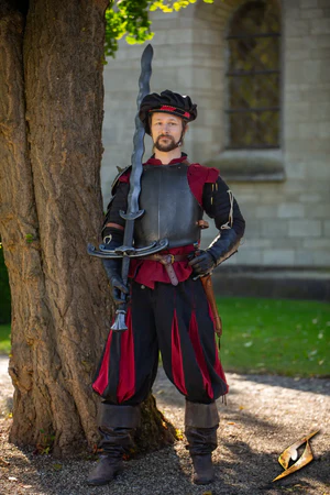 (Epic Armoury) Foam: Landsknecht Flamberge - Steel/Black - 150cm-1779903440-NDqQg.webp