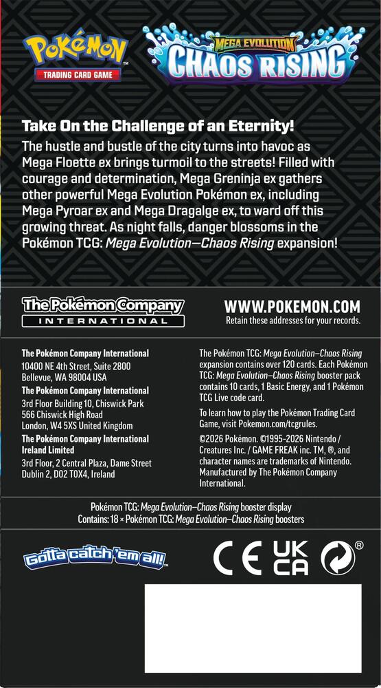 Pokemon TCG: Mega Evolution - Chaos Rising  18 Pack Booster Box-1780185260-McySE.jpg