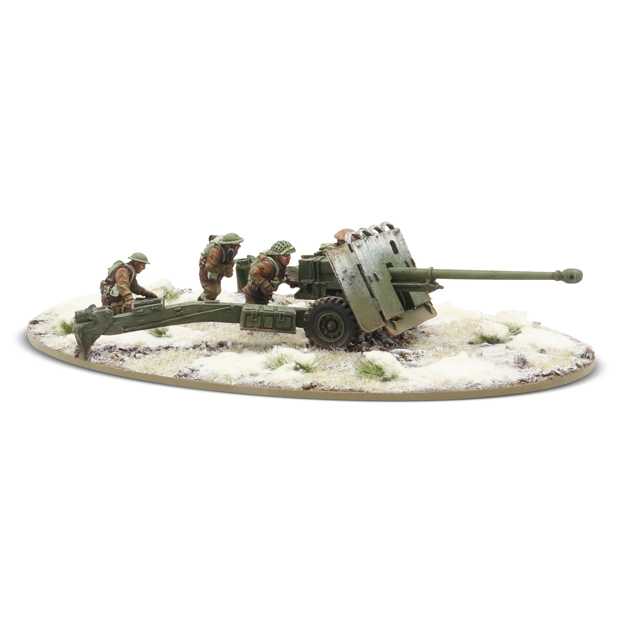 British Army (Winter) 17 pdr anti-tank gun with British infantry crew